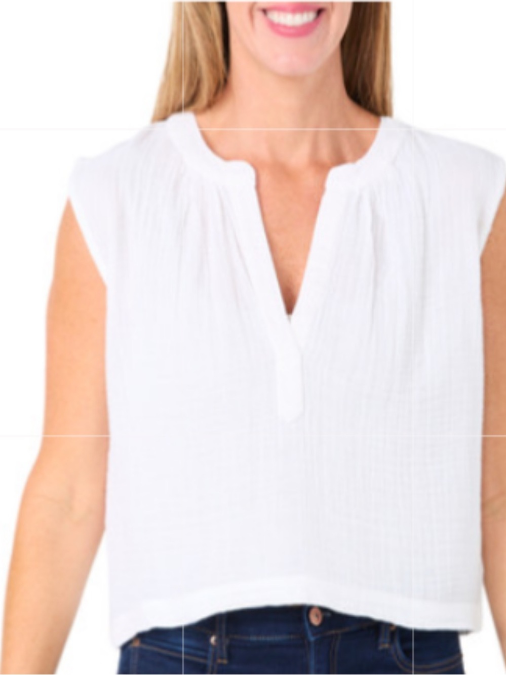 Z Supply Women's Sleeveless Cliffside Airy Top - White